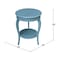 International Concepts Round Cambria  End Table, 18 W, 18 L, 24 in H, Wood, Antique Rubbed Ocean Blue OT32-18R-18 - alternate 3